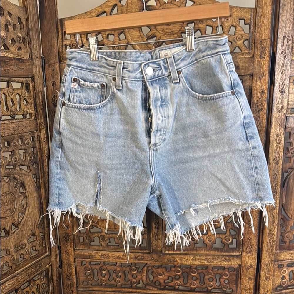 AG Adriano Goldschmied Distressed Denim Shorts “Clove Short”